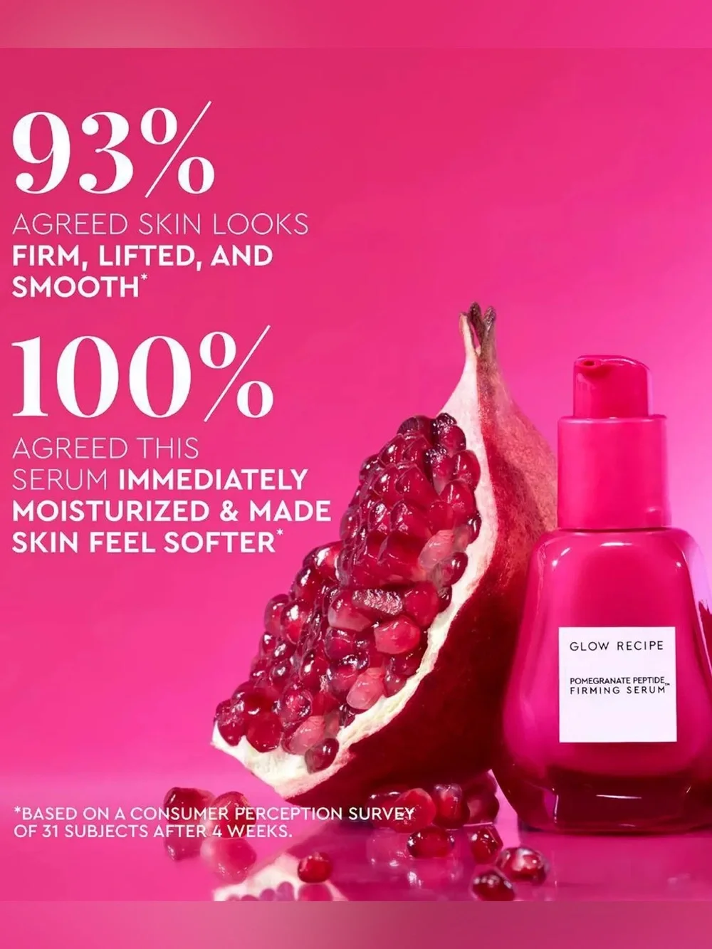NEW Glow Recipe POMEGRANATE PEPTIDE FIRMING SERUM